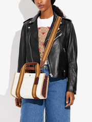 Coach Spin Tote 27 In Signature Jacquard Nature Multi