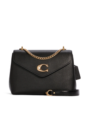 Coach-Tammie-Shoulder-Bag-Black-Balilene-depan