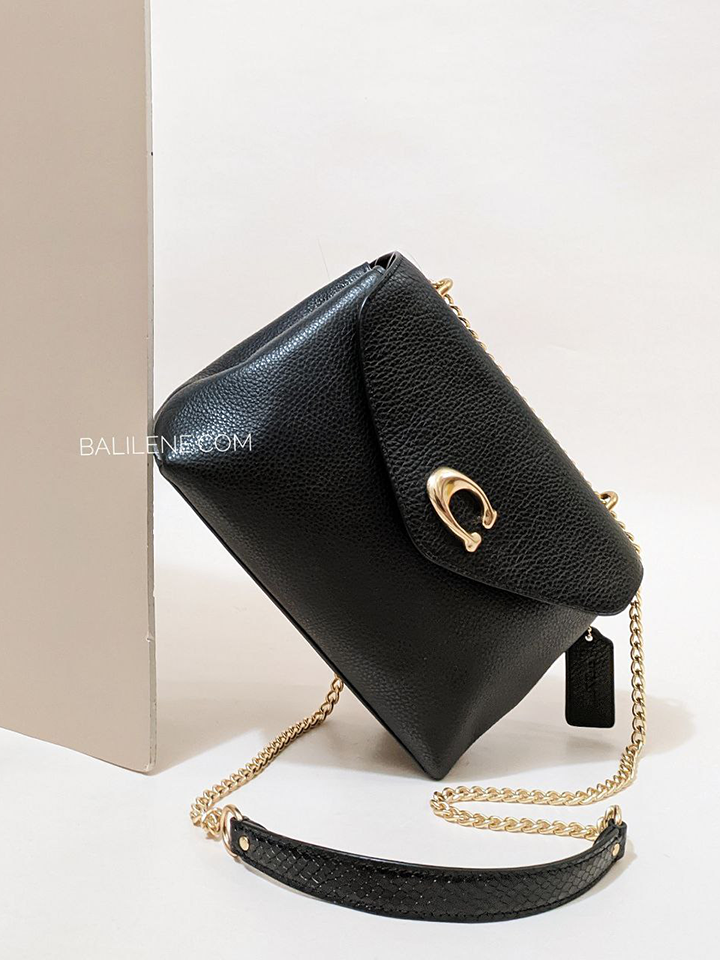 Coach-Tammie-Shoulder-Bag-Black-Balilene-detail-depan