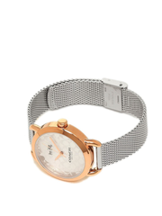 Coach W6182 Lexington Silver Two Tone Mesh Bracelet Watch