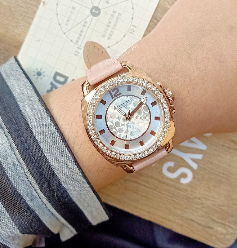 Coach mini boyfriend watch rose clearance gold