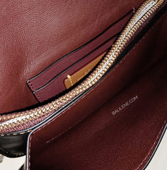 Coach 22935 Small Tea Rose Wristlet Black Clutch Bag