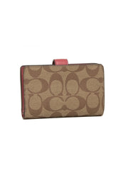 Coach 23553 Corner Medium Zip signature Khaki Poppy