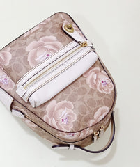 Coach 30954 Campus Backpack 23 In Signature Rose Print