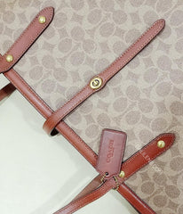 Coach 32714 Market Tote Sing Tan Rust