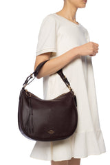 Coach 35593 Sutton Hobo Pabbled Leather Oxblood