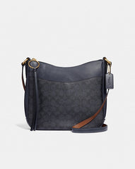 Coach 38579 Chaise Crossbody In Signature Canvas Charcoal/midnight Navy