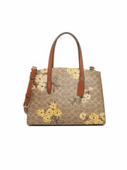 Coach 54650  Signature Charlie Prairie Tan Rust Bow