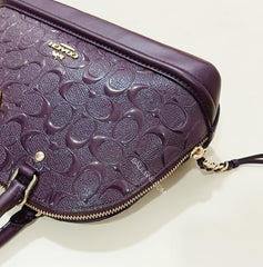 Coach 55450 Debossed Patent Leather Mini Sierra Oxblood