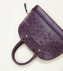 Coach 55450 Debossed Patent Leather Mini Sierra Oxblood