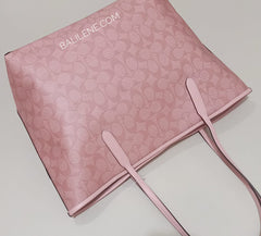 Coach City Tote In Signature Canvas Candy Pink