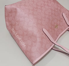 Coach City Tote In Signature Canvas Candy Pink