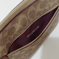 Coach 68332 Charlie Pouch In Signature Colorblok Tan Rust