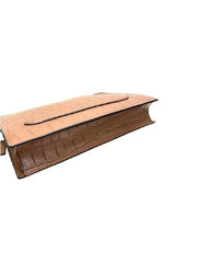 Coach F73151 Structured Pouch Croco Embosed Saddle