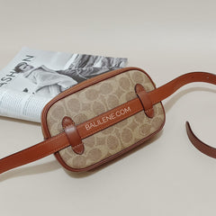 Coach 73743 Belt Bag Signature Tan Rust