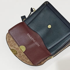 Coach 76046 Dreamer Shoulder Bag Signature Tan Black