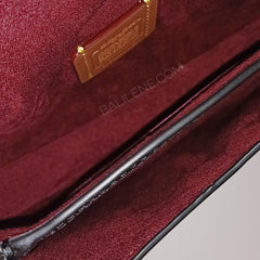 Coach 76264 Saddle Belt Bag In Colorblock Signature Canvas In Tan Rust