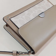 Coach 87898 Colorblock Signature Dreamer Crossbody Sand Taupe