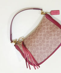 Coach 88768  Sutton Crossbody Tan Deep Red Multi