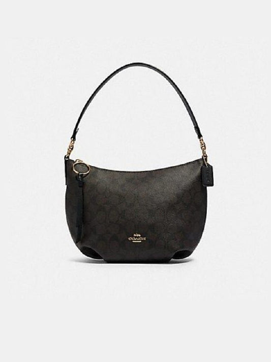 Coach 90738 Skylar Hobo Signature Brown Black