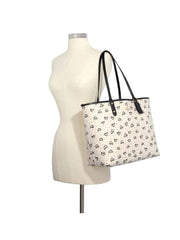 Coach 91151 Reversible City Tote Heart Chalk Pink Multi