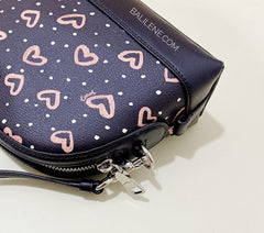 Coach 91152 Dome Crossbody Hearts Black Pink Multi