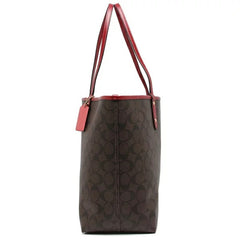 Coach 91381 Reversible City Tote Signature Brown Black Multi