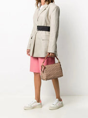 Coach 93847 Shay Crossbody In Signature Canvas Tan Rust