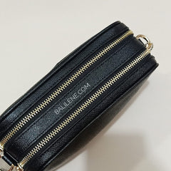 Coach C1302 Leather Jess 20 Crossbody Black