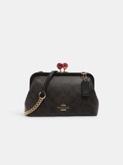Coach C1452 Nora Kisslock Signature Brown Black