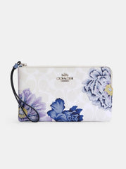 Coach C3297 Kafe Corner Large Zip Chalk Multi/ Periwinkle