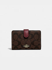 Coach F23553 Medium Corner Brown Wine
