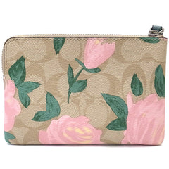 Coach F26291 Corner Zip Khaki Blush Multi