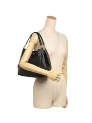 Coach F28992 Lexy Pebble Leather Shoulder Black