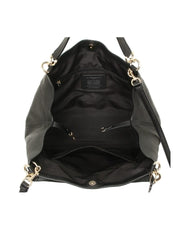 Coach F28992 Lexy Pebble Leather Shoulder Black