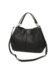 Coach F28992 Lexy Pebble Leather Shoulder Black
