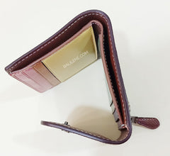 Coach F31570 Small Wallet With Rainbow Stitching Dark Saddle