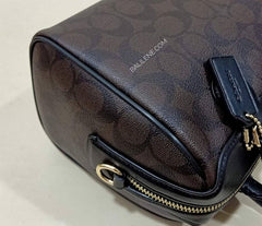 Coach F32203 Signature Mini Bennett Satchel Brown Black