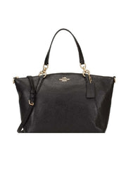Coach F36675 Pebble Leather Small Kelsey Black Gold