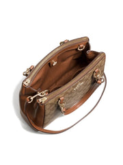 Coach F36718 Small Christie Carryall In Signature Imitation Gold /Khaki Saddle