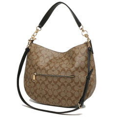 Coach F39527 Elle Hobo Signature Khaki Black