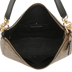 Coach F39527 Elle Hobo Signature Khaki Black