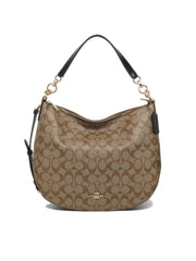 Coach F39527 Elle Hobo Signature Khaki Black