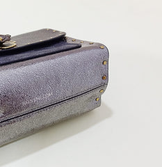 Coach F39680 Parker 18 Signature Rivets Charcoal Mettalic Graphite