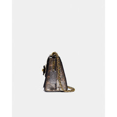 Coach F39680 Parker 18 Signature Rivets Charcoal Mettalic Graphite