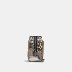 Coach F39684 Camera Bag Signature Rivets Tan Platinum