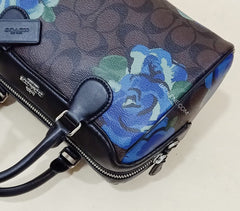 Coach F39962 Mini Bennet Signature Canvas With Floral Print Brown Black Multi