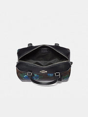 Coach F39962 Mini Bennet Signature Canvas With Floral Print Brown Black Multi