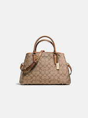 Coach F58310 Small Margot Carryall Signature Khaki Saddle