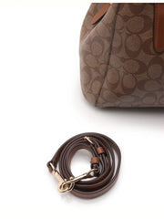 Coach F58310 Small Margot Carryall Signature Khaki Saddle